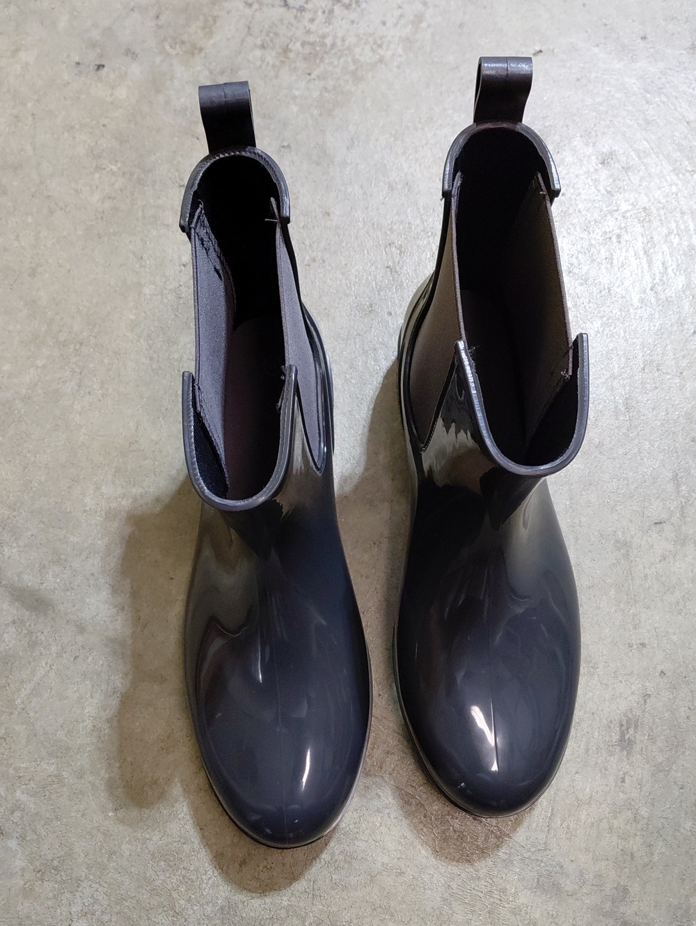 PLANONE Women's Gray  Rain  Boots - 10